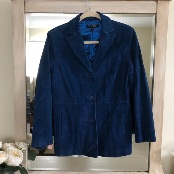 Blue Leather Jacket - Picture 4 of 6